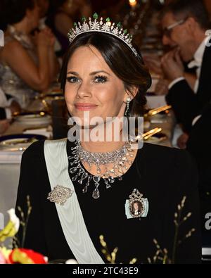 La principessa Sofia durante il banchetto Nobel nel municipio di Stoccolma, Svezia. 10 dicembre 2023. Foto: Jonas Ekströmer/TT/Code 10030 credito: TT News Agency/Alamy Live News Foto Stock