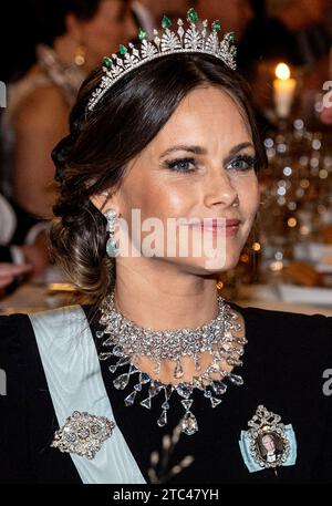 La principessa Sofia durante il banchetto Nobel nel municipio di Stoccolma, Svezia. 10 dicembre 2023. Foto: Christine Olsson/TT/Code 10430 credito: TT News Agency/Alamy Live News Foto Stock