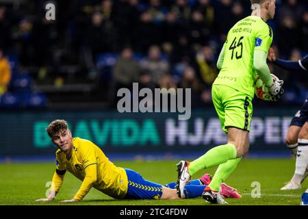 Brondby, Danimarca. 10 dicembre 2023. Mathias Kvistgaarden (36) di Broendby SE visto durante l'Oddset Cup match tra Broendby IF e Aarhus GF al Brondby Stadium. (Foto: Gonzales Photo/Alamy Live News Foto Stock