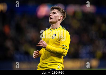 Brondby, Danimarca. 10 dicembre 2023. Mathias Kvistgaarden (36) di Broendby SE visto durante l'Oddset Cup match tra Broendby IF e Aarhus GF al Brondby Stadium. (Foto: Gonzales Photo/Alamy Live News Foto Stock