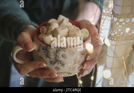 Tazza di cioccolata calda Foto Stock