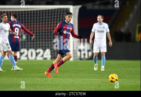 Barcellona, ESP. 10 dicembre 2023. FC BARCELONA vs GIRONA FC 10 dicembre 2023 Pedri (8) del FC Barcelona durante la partita tra FC Barcelona e Girona FC corrispondente al sedicesimo giorno di la Liga EA Sports allo Stadio Olimpico Lluis Companys di Montjuic a Barcellona, Spagna. Crediti: Rosdemora/Alamy Live News Foto Stock