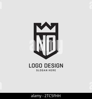 Iniziale SENZA logo forma dello scudo, grafica vettoriale del design del logo di esport creativo Illustrazione Vettoriale