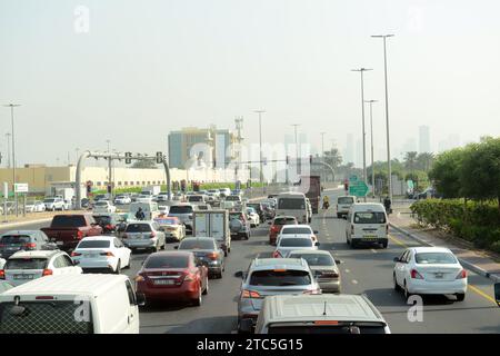 Viaggio a Sharjah da Dubai negli Emirati Arabi Uniti. Foto Stock