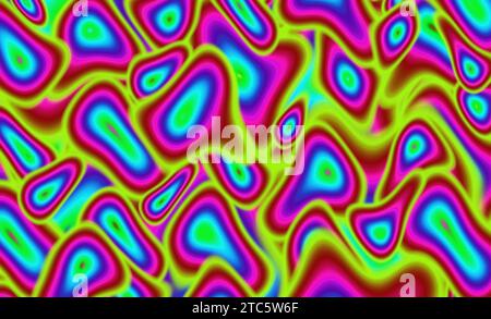 Fantasia colorata e caotica per uno sfondo astratto Foto Stock