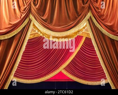 Sipario del Teatro massimo Vittorio Emanuele - Palermo, Italia Foto Stock