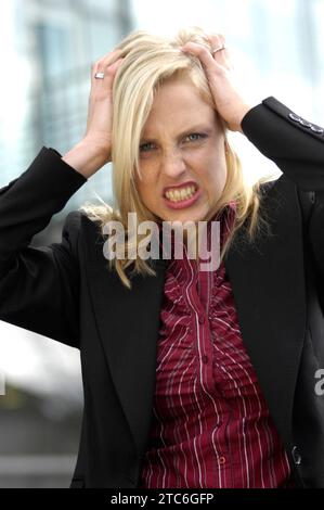 Junge Frau verärgert, Deutschland, BLF *** Young Woman annoyed, Germany, BLF BL74557 Credit: Imago/Alamy Live News Foto Stock