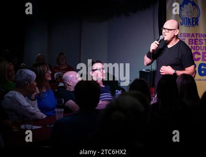 Terry Alderton, Stand Up Comedian, Joker Comedy Club, Southend-on-Sea, Essex © Clarissa Debenham (Film Free Photography) / Alamy Foto Stock