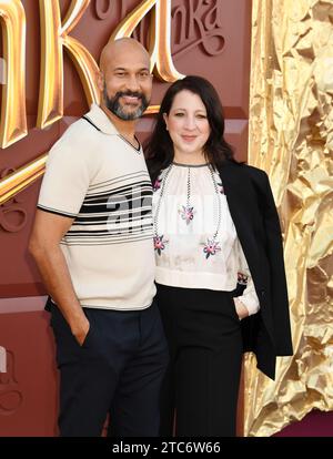 Los Angeles, California, USA. 10 dicembre 2023. (L-R) Keegan-Michael Key ed Elle Key partecipano alla Los Angeles Premiere della Warner Bros. "Wonka" al Regency Village Theatre il 10 dicembre 2023 a Los Angeles, California. Crediti: Jeffrey Mayer/JTM Photos/Media Punch/Alamy Live News Foto Stock