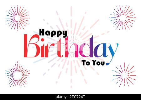 Illustrazione vettoriale di auguri di buon compleanno. Illustrazione Vettoriale