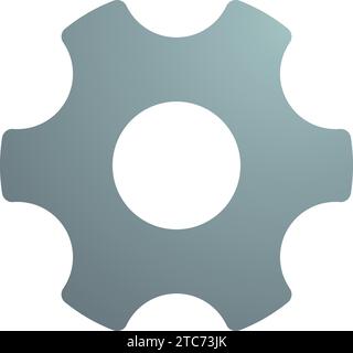 Impostazioni icona ingranaggio, vettore, piatto, gradiente, colore, illustrazione, arte Illustrazione Vettoriale