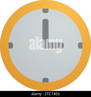 icona orologio . illustrazione a colori con sfumatura piatta vettoriale Illustrazione Vettoriale