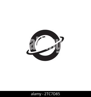 Logo o icona Letter o Planet Illustrazione Vettoriale