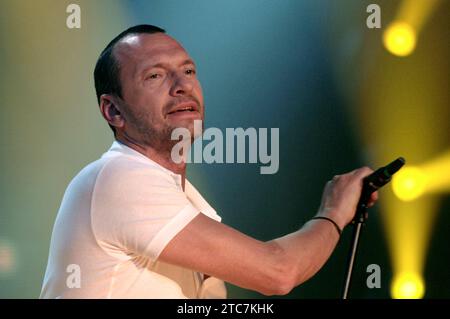 Milano Italia 2007-03-22 : Biagio Antonacci, cantante italiano, durante il programma televisivo musicale Rai 'CD LIVE' Foto Stock