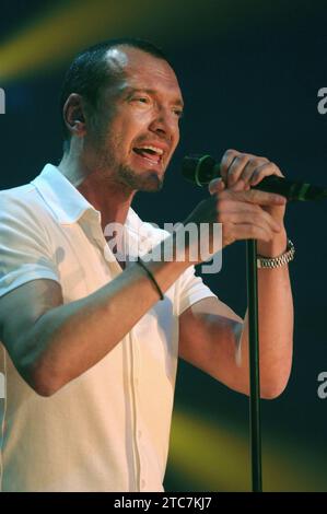 Milano Italia 2007-03-22 : Biagio Antonacci, cantante italiano, durante il programma televisivo musicale Rai 'CD LIVE' Foto Stock