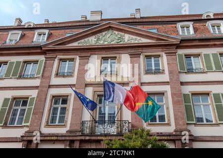 Colmar, Francia, 23 luglio 2023. Facciata del Municipio di Colmar Foto Stock