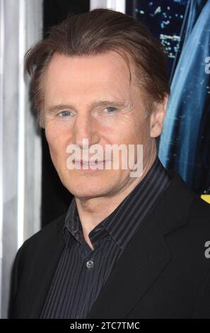 Liam Neeson partecipa alla prima mondiale della Warner Bros. Picture' "Run All Night" all'AMC Lincoln Square di New York il 9 marzo 2015. Crediti fotografici: Henry McGee/MediaPunch Foto Stock