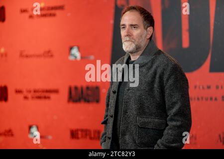 Roma, Italia. 11 dicembre 2023. Valerio Mastandrea parteciperà alla photocall per il film 'Adagio' presso lo Space moderno di Roma, l'11 dicembre 2023. (Foto di Luca Carlino/NurPhoto) credito: NurPhoto SRL/Alamy Live News Foto Stock