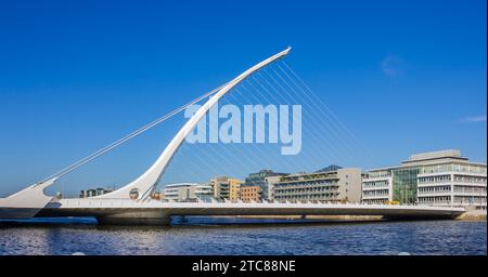 Una foto del Samuel Beckett Bridge, a Dublino Foto Stock