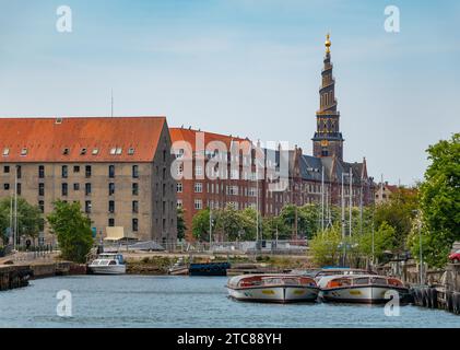 Una foto dei canali nel quartiere di Christianshavn Foto Stock