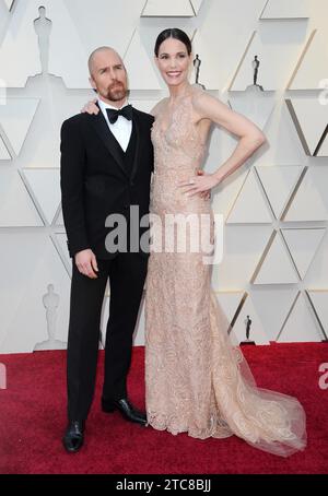 Sam Rockwell e Leslie Bibb al 91° Annual Academy Awards tenutosi a Hollywood and Highland a Los Angeles, USA il 24 febbraio 2019 Foto Stock