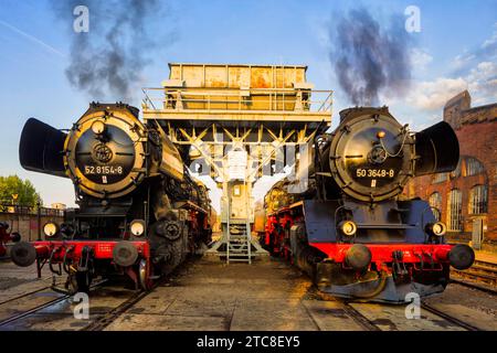 Il Saxon Railway Museum è un museo dedicato ai veicoli ferroviari storici di Chemnitz Foto Stock