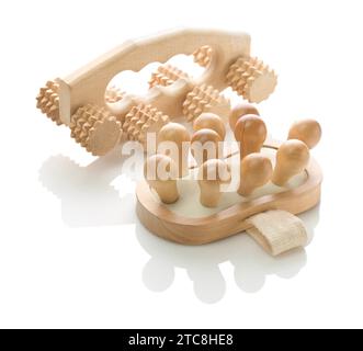 Massaggiatori in legno per l'assistenza sanitaria Foto Stock