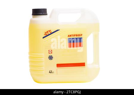 liquido antigelo per vetri per auto. Foto Stock