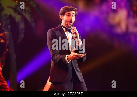 Saenger Alvaro Soler - ARD Liveshow SchlagerChampions - Das große Fest der Besten aus dem Velodrom a Berlino - Fotografiert AM 07.01.2017 *** cantante Alvaro Soler ARD Liveshow Schlagerchampions Das große Fest der Besten dal Velodrom di Berlino fotografato il 07 01 2017 Pressebuero Schroedter credito: Imago/Alamy Live News Foto Stock