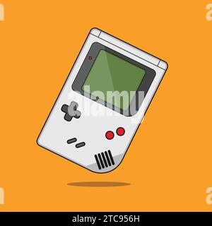 Console di gioco retro portatile icona Vector Game Boy Illustrazione Vettoriale