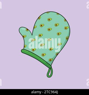 Guanto da cucina Vector guanti da cucina icona illustrazione Illustrazione Vettoriale