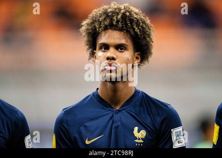 Giacarta, Indonesia - 22 novembre: La Francia Mathis Lambourde durante la partita della Coppa del mondo Under-17 tra la Francia e il Senegal allo Stadio Internazionale di Giacarta il 22 novembre 2023 a Giacarta, Indonesia. (Foto di Sports Press Photo) (Eurasia Sport Images/SPP) credito: SPP Sport Press Photo. /Alamy Live News Foto Stock