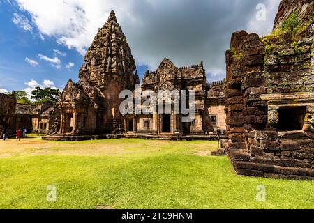 Prasat Phanom Rung, antico tempio Khmer indù, santuario principale, Buri RAM, Isan, Thailandia, sud-est asiatico, Asia Foto Stock