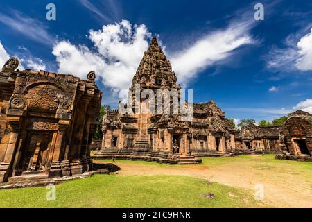 Prasat Phanom Rung, antico tempio Khmer indù, santuario principale, Buri RAM, Isan, Thailandia, sud-est asiatico, Asia Foto Stock