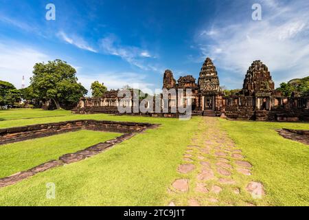 Parco storico di Phimai, antico tempio Khmer, Nakhon Ratchasima, Isan, Thailandia, sud-est asiatico, Asia Foto Stock