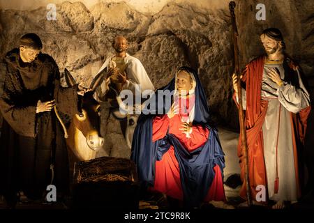 Roma, Italia. 11 dicembre 2023. Dettaglio del presepe di St. Peter's Square a Roma (foto di Matteo Nardone/Pacific Press/Sipa USA) credito: SIPA USA/Alamy Live News Foto Stock