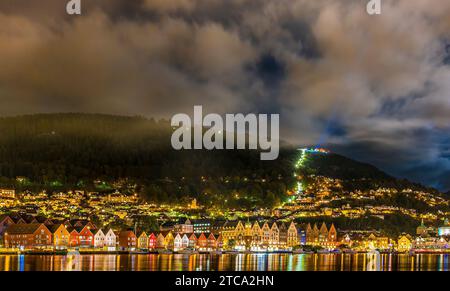 Natale a Bergen, Norvegia occidentale Foto Stock