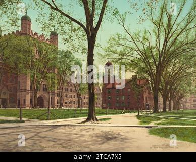 Phelps Hall and Lyceum, Yale University, New Haven, Connecticut 1901. Foto Stock