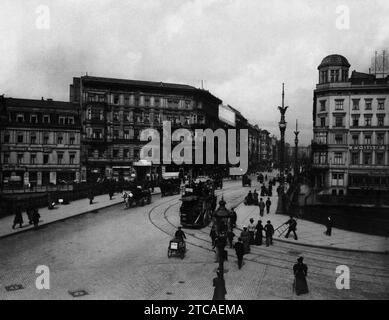 Weidendammer Brücke, Berlino 1898. Foto Stock