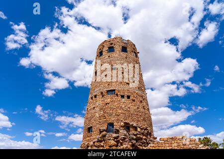 Desert View Watchtower nel Grand Canyon National Park in Arizona, Stati Uniti. Foto Stock