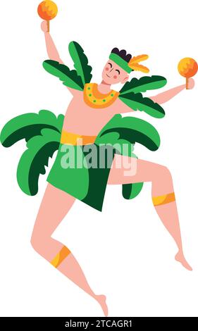 ballerino di samba Illustrazione Vettoriale