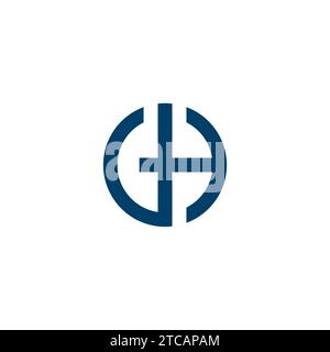 Logo GH semplice. Icona lettera GH Illustrazione Vettoriale