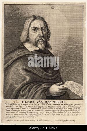 Wenceslas Hollar - Henry van der Borcht il Vecchio (Stato 1). Foto Stock