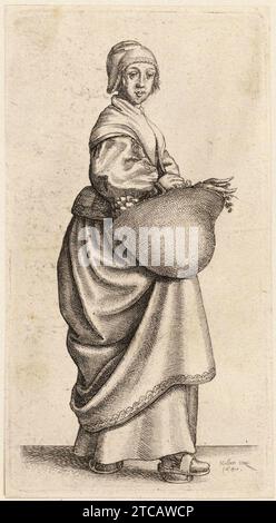 Wenceslas Hollar - la cameriera della cucina (stato 1). Foto Stock