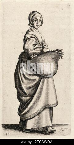 Wenceslas Hollar - la cameriera della cucina (Stato 2). Foto Stock