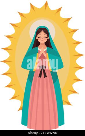 virgen de guadalupe tradizionale Illustrazione Vettoriale