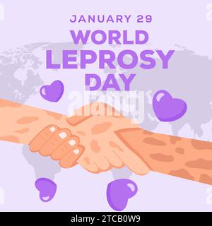 design dell'illustrazione world lebsy day in stile piatto Illustrazione Vettoriale