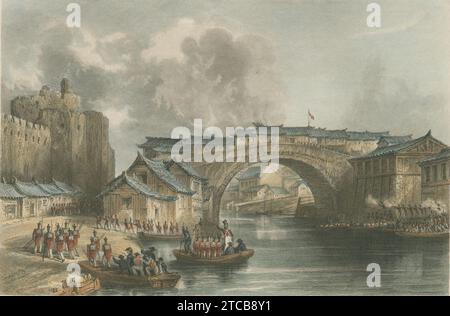 Porta ovest di Ching-Keang-Foo 1842. Foto Stock