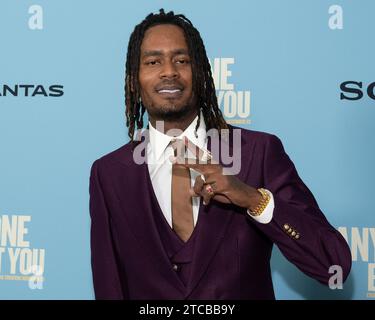 New York, USA. 8 dicembre 2023. Gata arriva per la prima di New York di "Anyone But You" all'AMC Lincoln Square di New York, New York, l'11 dicembre 2023. (Foto di Gabriele Holtermann/Sipa USA) credito: SIPA USA/Alamy Live News Foto Stock