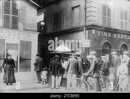 Dove è caduta la bomba in Rue Des Recollets ( Foto Stock